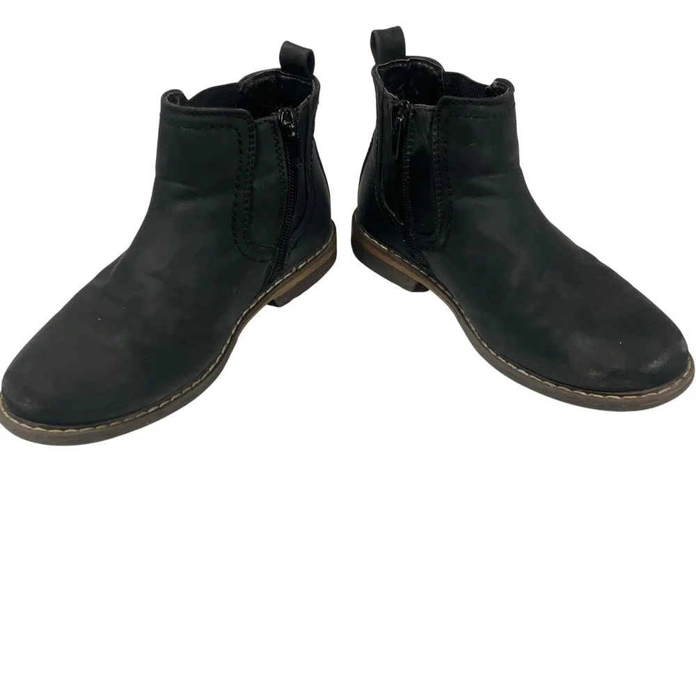 Ashford Hayes Middleton Boys Black Chelsea Boots Side Zip Size 13 M 436643‎